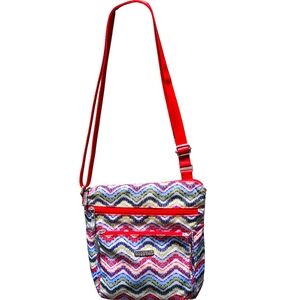 Baggallini Colorful Zigzag Patterned Crossbody Bag